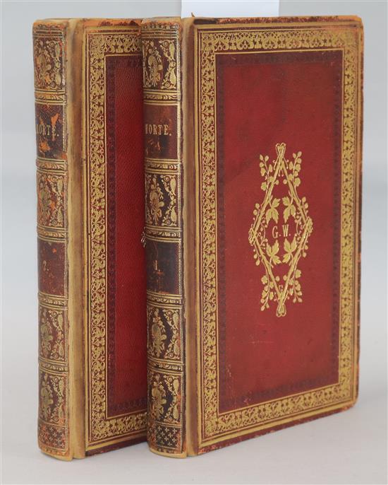 Combe, William - The English Dance of Death, 1st edition in book form, 2 vols, 8vo, later bound morocco gilt,